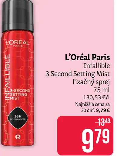 L'Oréal Paris Infallible 3 Second Setting Mist