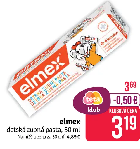 Elmex detská zubná pasta