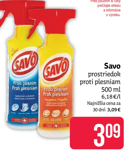 Savo prostriedok proti plesniam