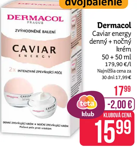 Dermacol Caviar Energy denný + nočný krém