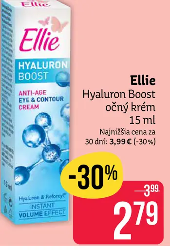 Ellie Hyaluron Boost očný krém