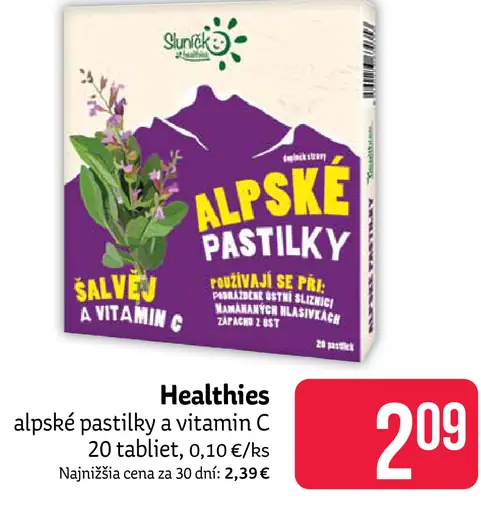 alpské pastilky a vitamín C