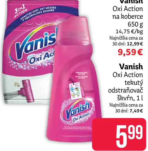 Vanish Oxi Action tekutý odstraňovač škvŕn