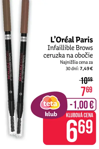 L'Oréal Paris Infallible Brows ceruzka na obočie