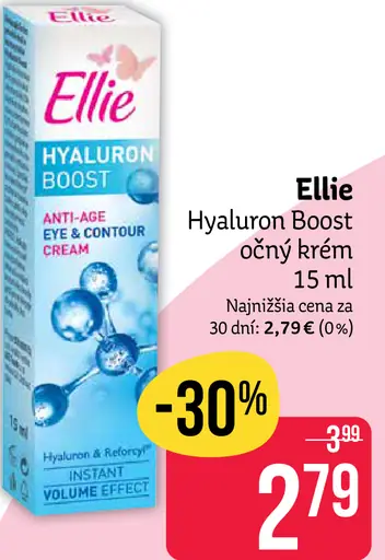 Ellie Hyaluron Boost očný krém