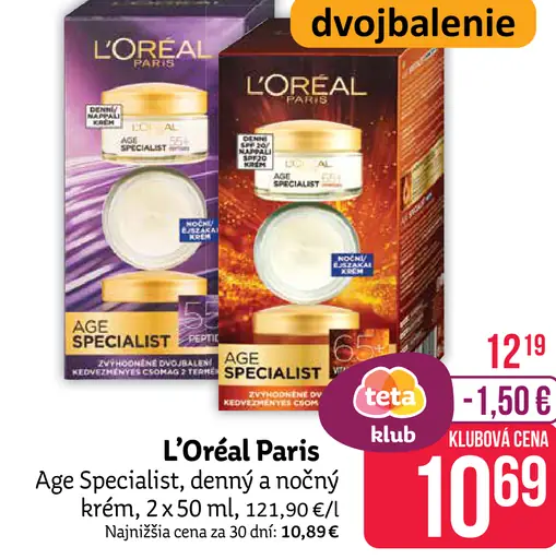 L’Oréal Paris Age Specialist, denný a nočný krém