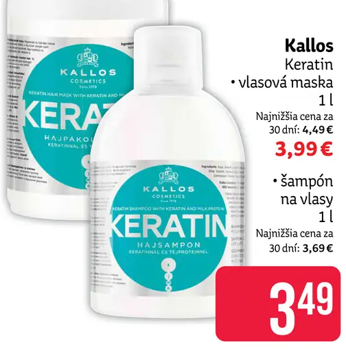 Kallos Keratin vlasová maska