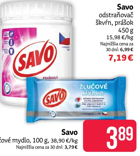 Savo odstráňovač škvŕn