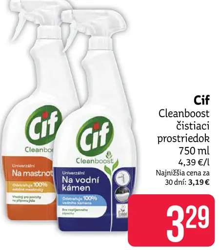 Cif Cleanboost čistiaci prostriedok