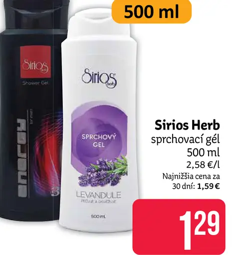 Sirios Herb sprchovací gél