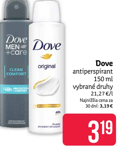 Dove antiperspirant