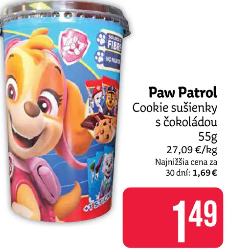 Paw Patrol Cookie sušienky