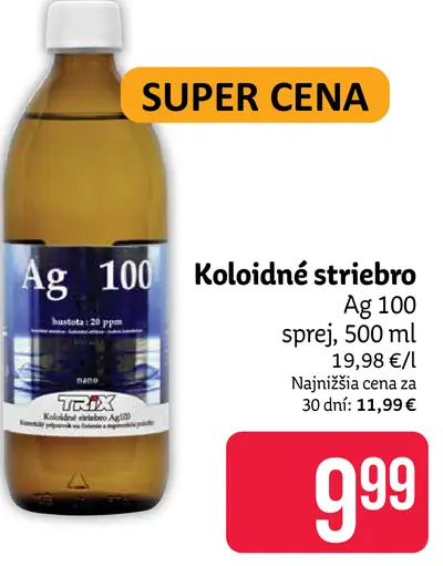 Koloidné striebro Ag 100