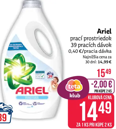 Ariel prací prostriedok