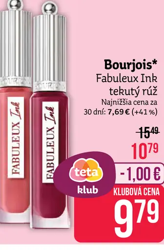 Bourjois Fabuleux Ink tekutý rúž