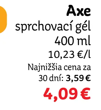 Axe sprchovací gél