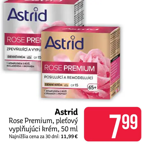 Astrid Rose Premium, pleťový vyplňujúci krém