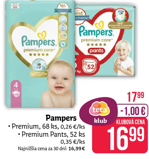 Pampers premium care