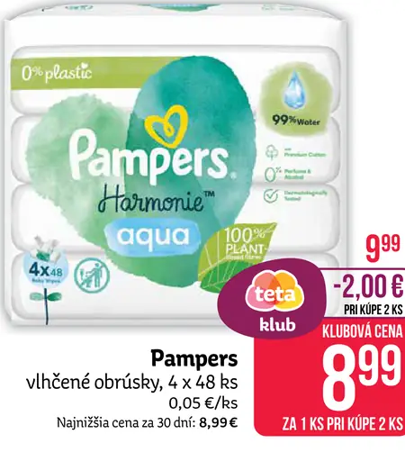 Pampers vlhčené obrúsky