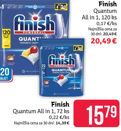 Finish Quantum Tablety do umývačky