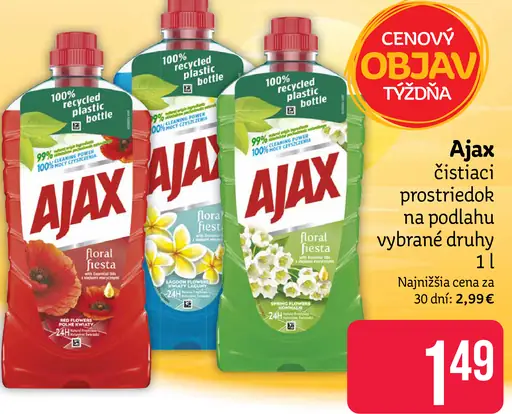 Ajax čistiaci prostriedok na podlahu