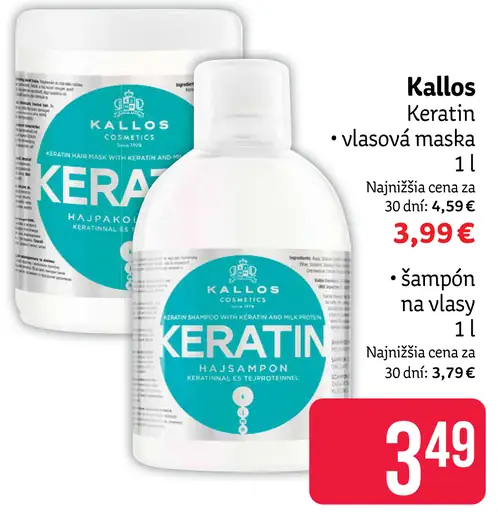 Kallos Keratin vlasová maska