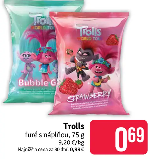Trolls furé s náplňou
