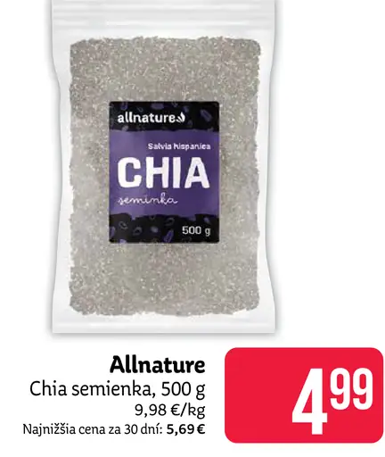 Allnature Chia semiačka