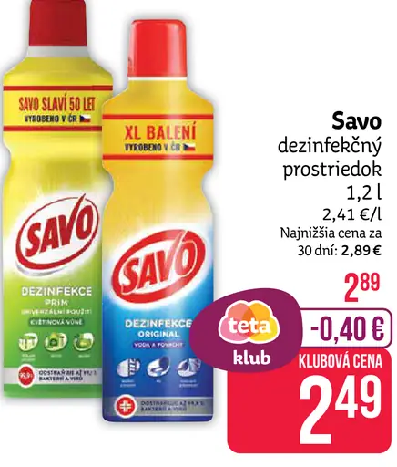 Savo dezinfekčný prostriedok
