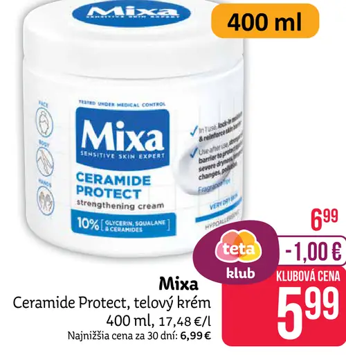 Mixa Ceramide Protect telový krém