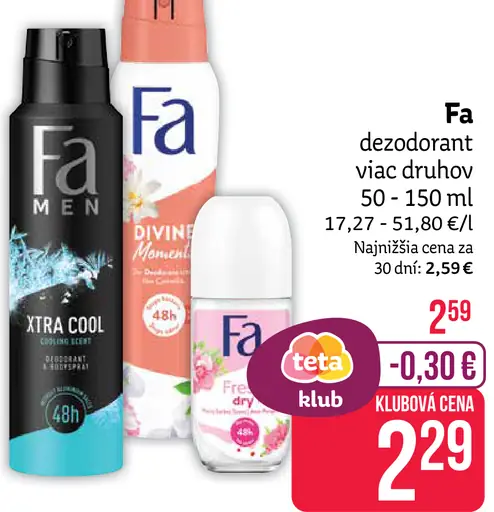 Fa dezodorant