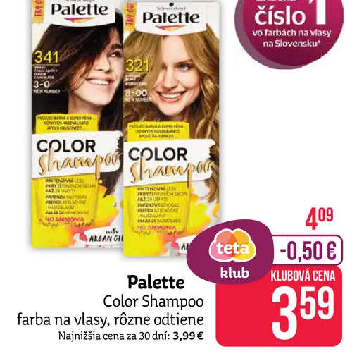 Palette Color Shampoo farba na vlasy