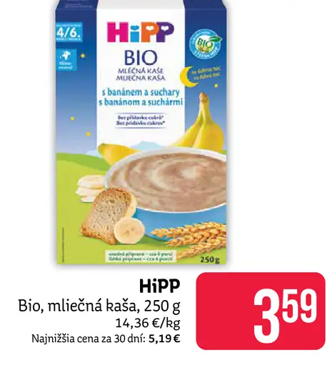 HIPP Bio, mliečna kaša