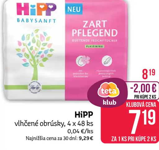 HiPP vlhčené obrúsky