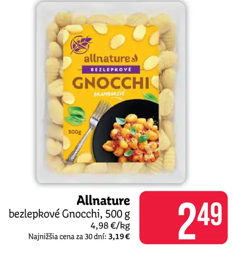 Alnatura bezlepkové Gnocchi
