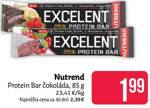 Nutrend Protein Bar príchuť čokoláda