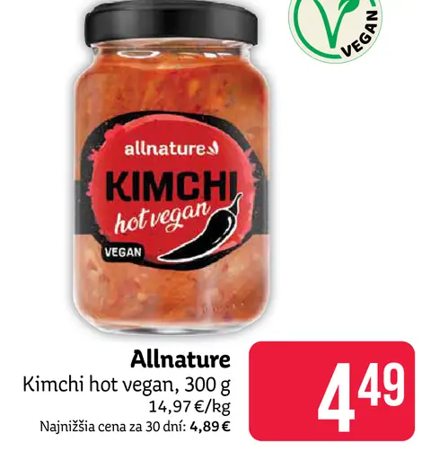Allnature Kimchi hot vegan