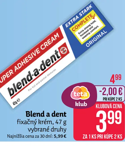 Blend a dent fixačný krém