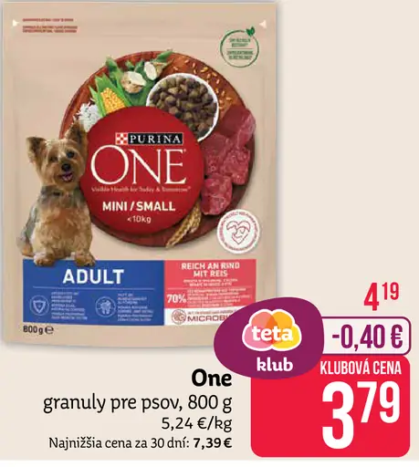 Purina One granuly pre psov