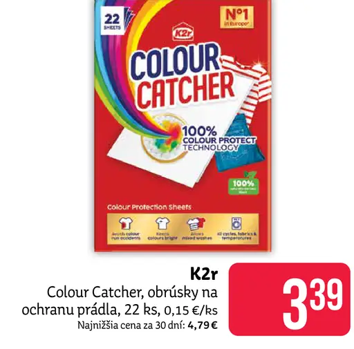 K2r Colour Catcher, obrúsky na ochranu prádla