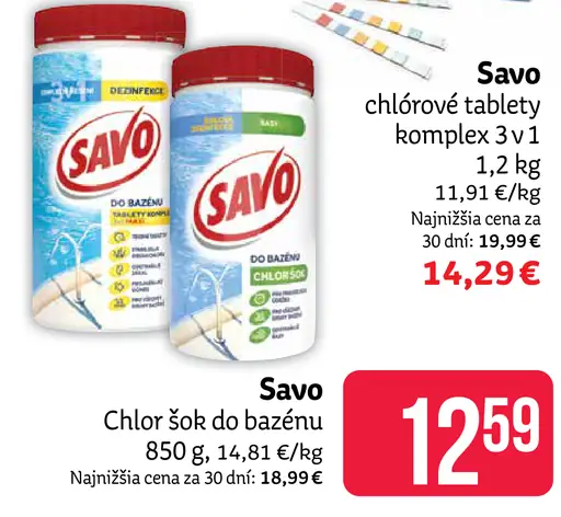 Savo Chlór šok do bazénu