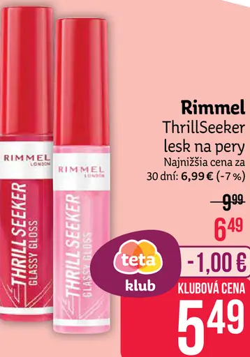Rimmel ThrillSeeker lesk na pery