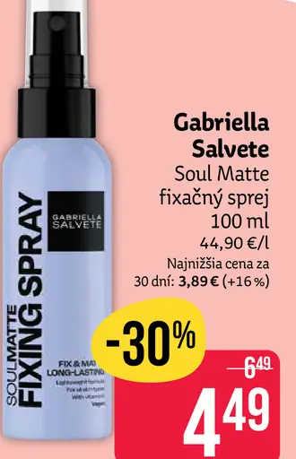 Gabriella Salvete Soul Matte fixačný sprej