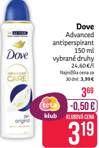 Dove Advanced antiperspirant
