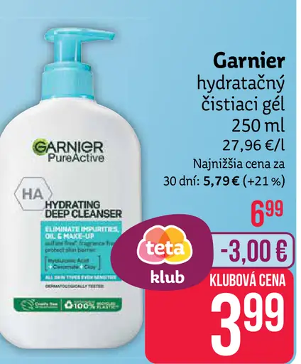 Garnier hydratačný čistiaci gél