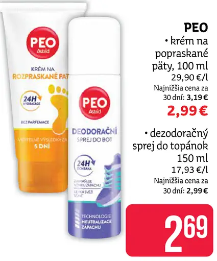 PEO krém na popraskané päty