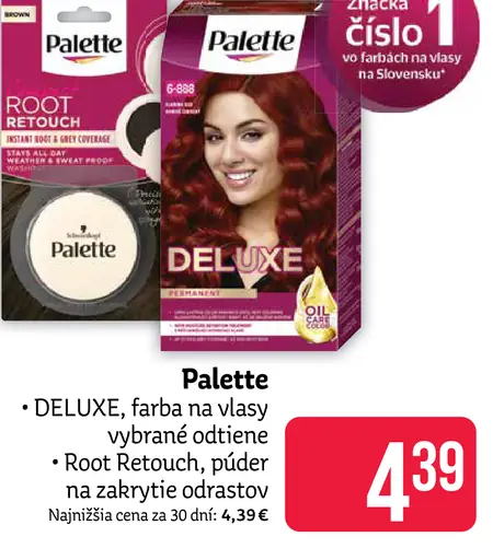 Palette DELUXE farba na vlasy vybrané odtiene