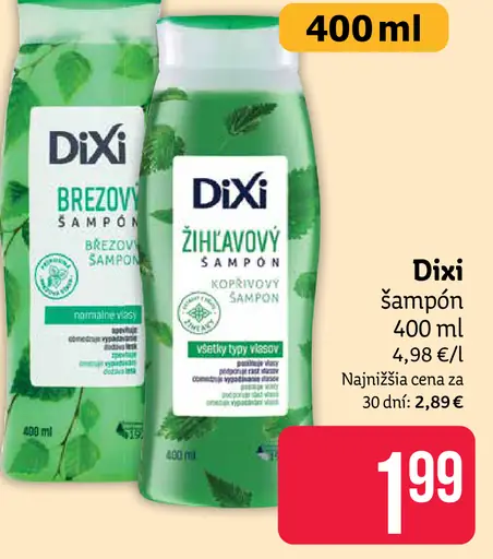Dixi brezový žihľavový šampón
