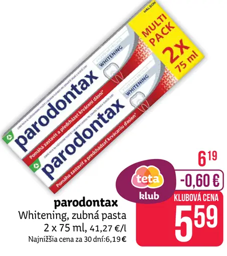 Parodontax Whitening zubná pasta