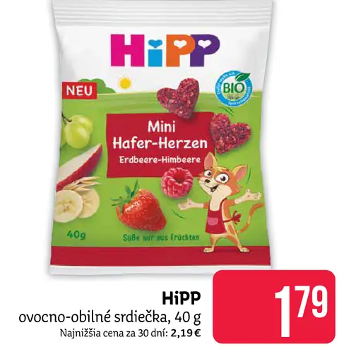 HiPP ovocno-obilné srdiečka
